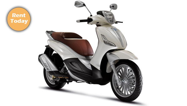 Piaggio Beverly 300 scooter for rent in Athens by Moto Rental in Athens - only 40€ per day