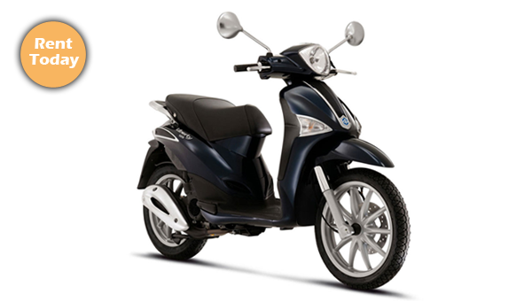 Affordable Piaggio Liberty 150 rentals in Athens by Moto Rental.